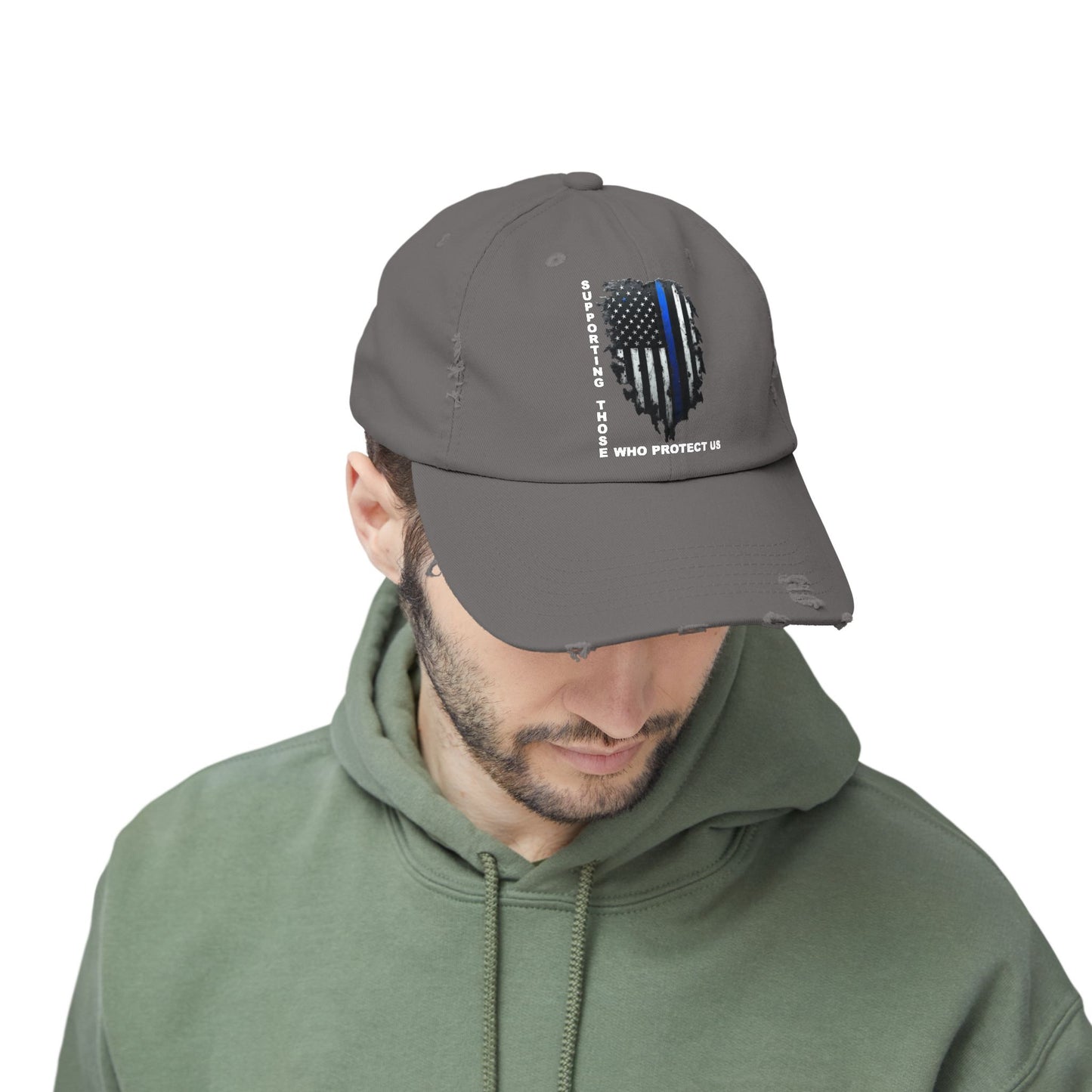 Supporting Those Who Protect Us Patriotic Printed Hat