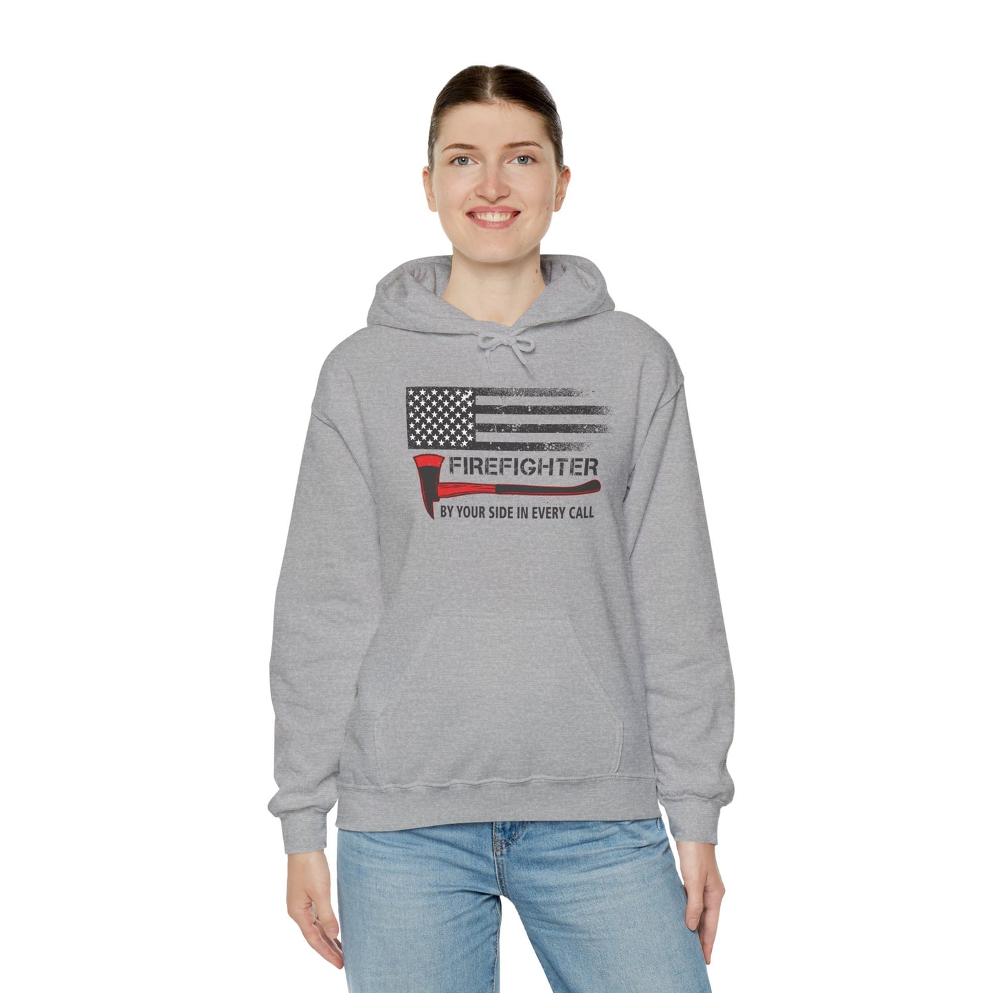 Firefighter Pride Hoodie – By Your Side in Every Call