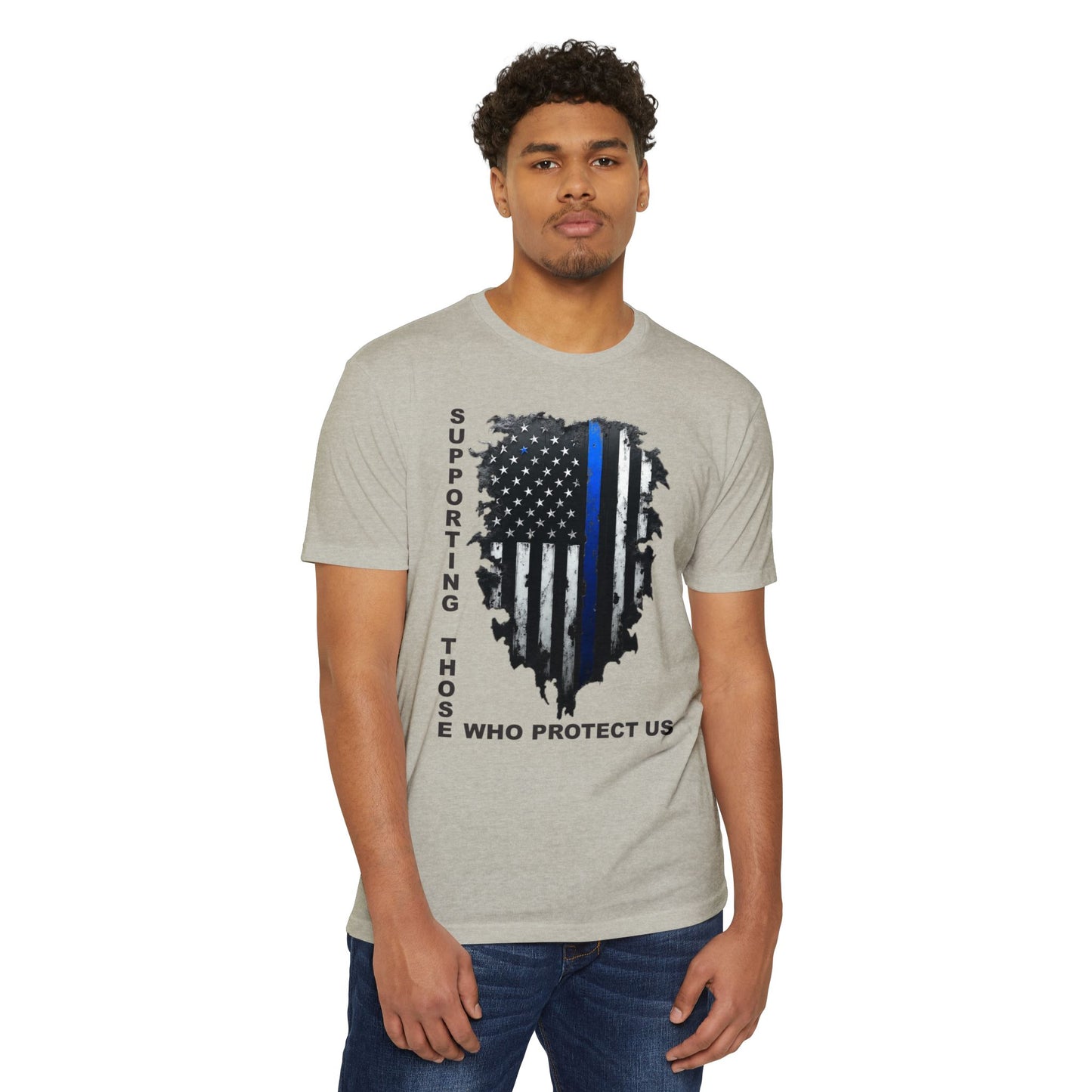 Supporting Those Who Protect Us Patriotic T-Shirt