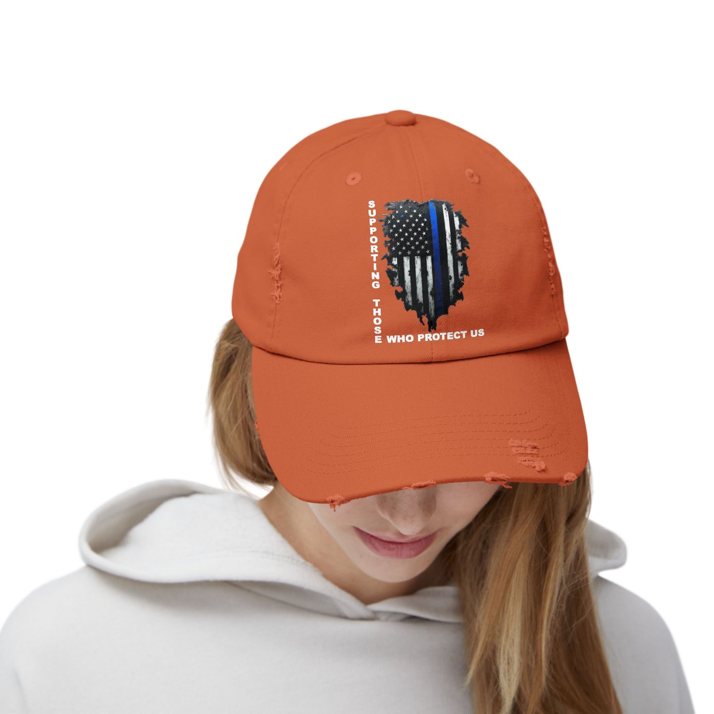 Supporting Those Who Protect Us Patriotic Printed Hat