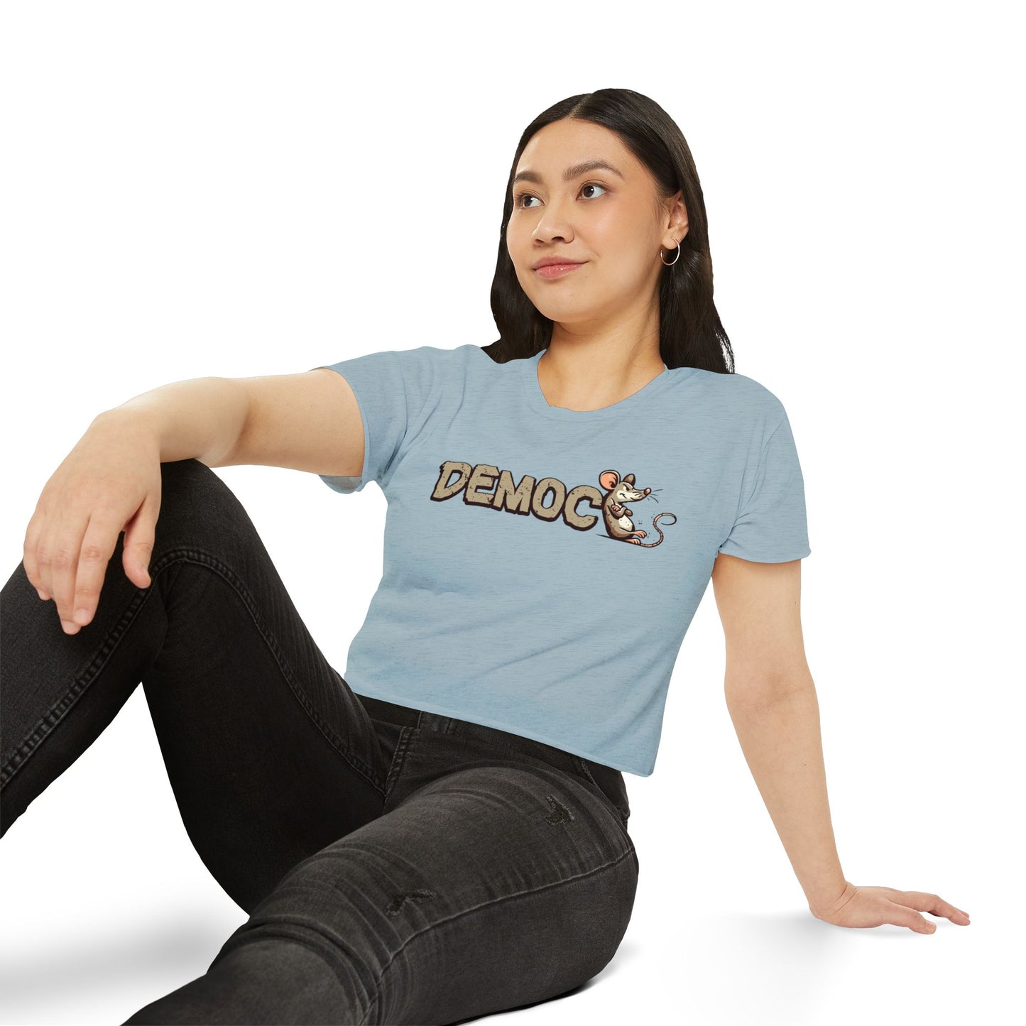 Democ-Rat Funny Political Crop Top