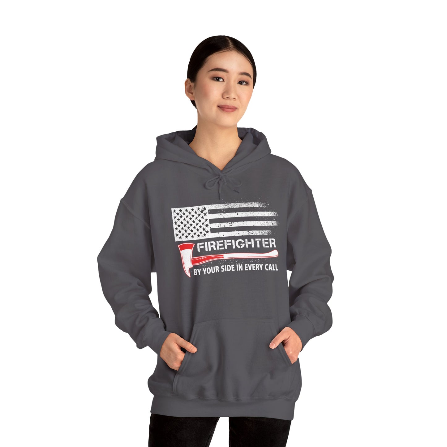 Firefighter Pride Hoodie – By Your Side in Every Call