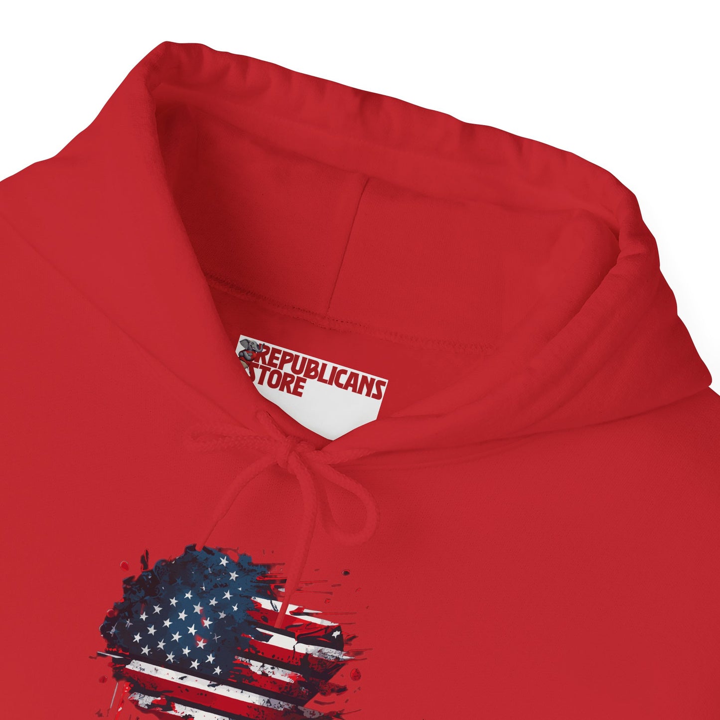 I Love America Heart Flag Unisex Hoodie Sweatshirt