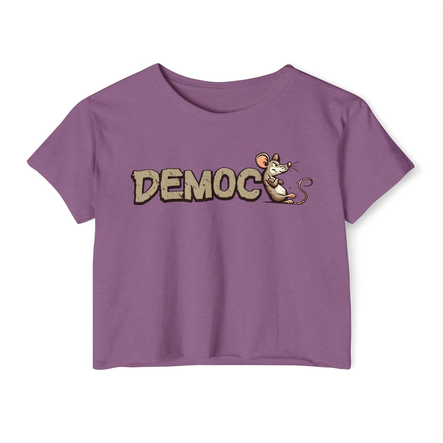 Democ-Rat Funny Political Crop Top