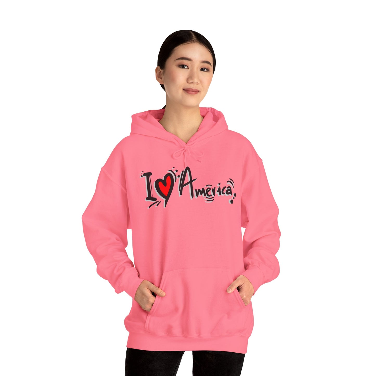 I Love America Unisex Hoodie Sweatshirt