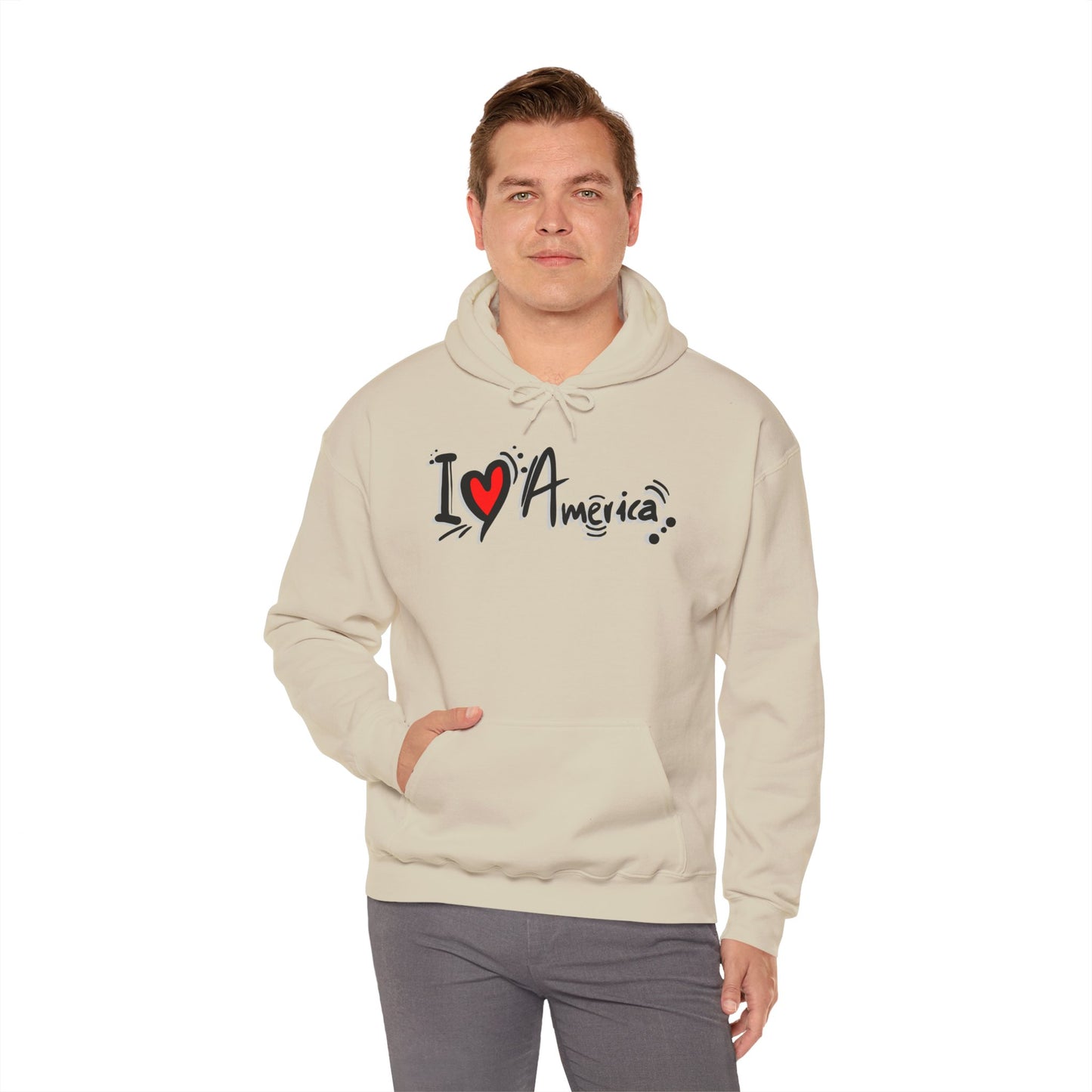 I Love America Unisex Hoodie Sweatshirt