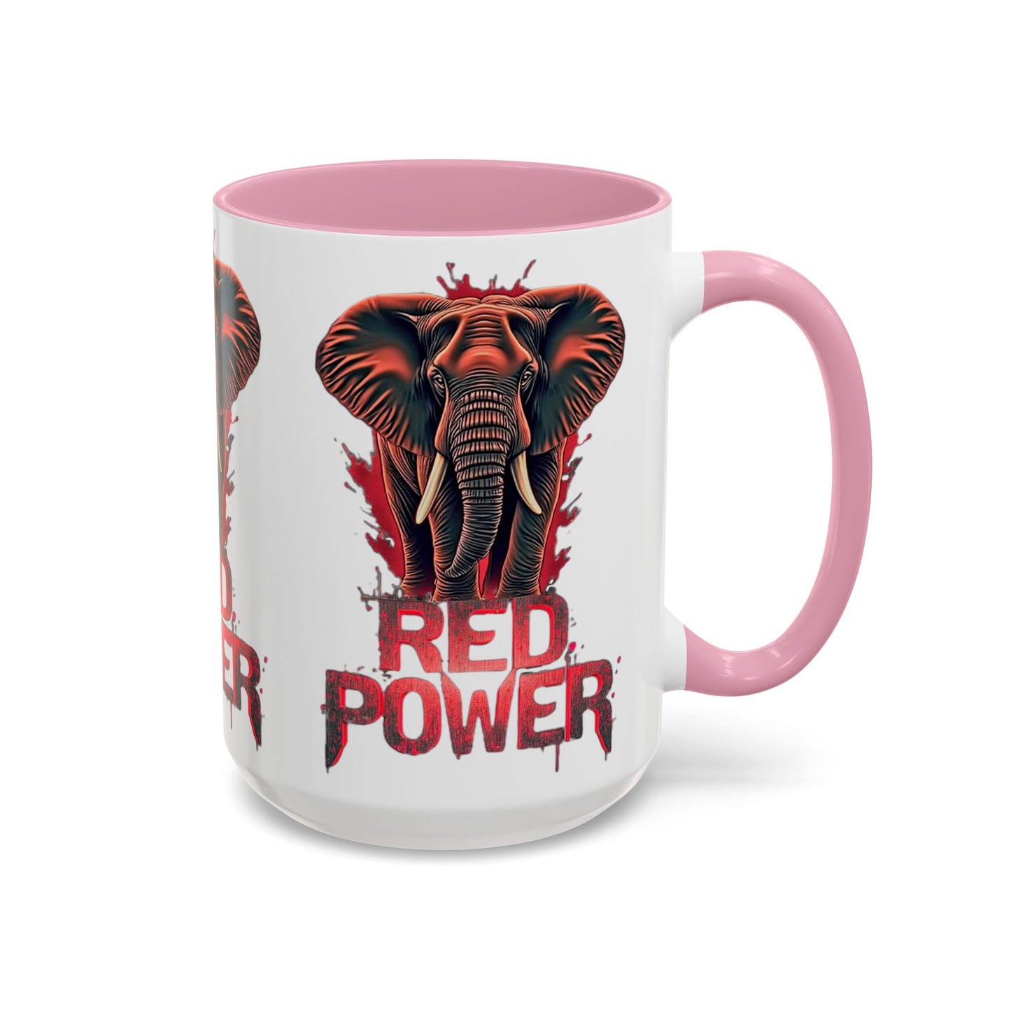 Red Power Patriotic Elephant Coffee Mug