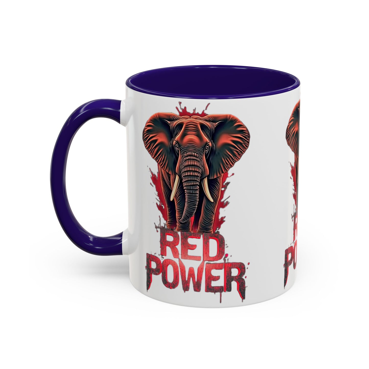 Red Power Patriotic Elephant Coffee Mug