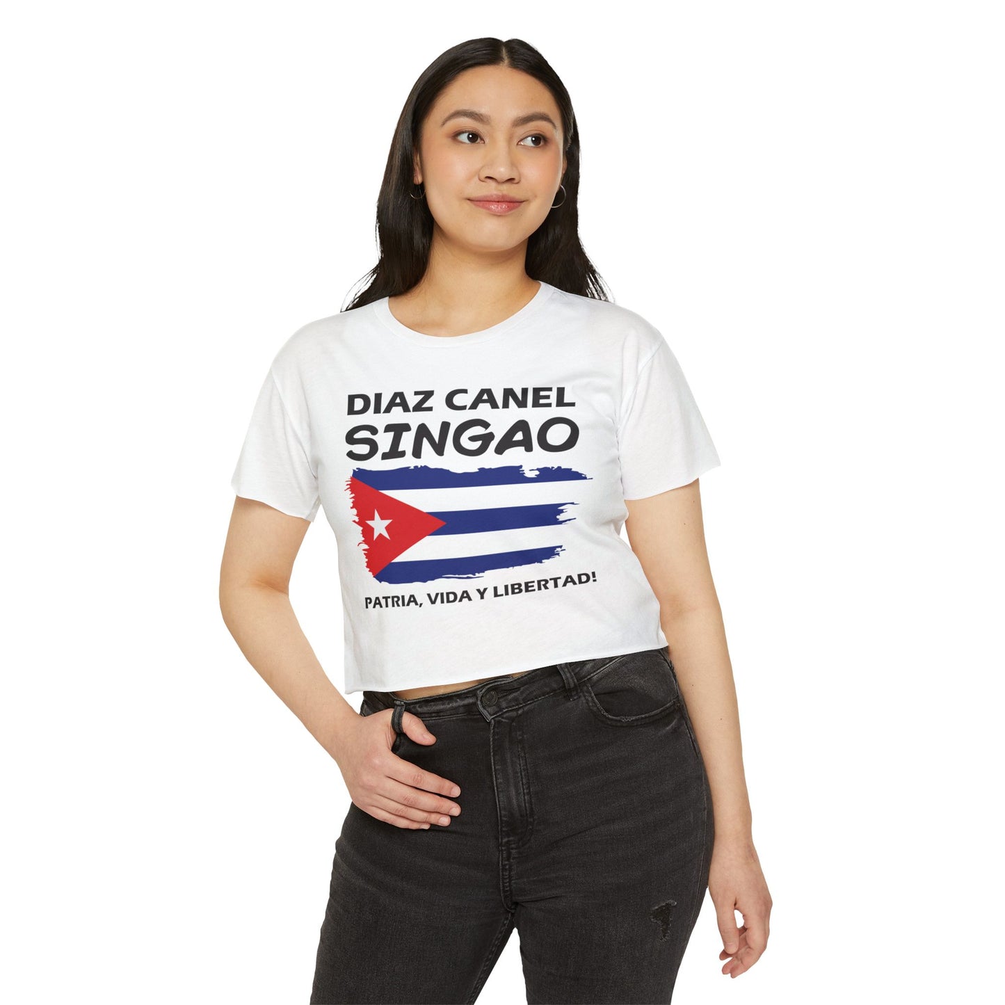 Díaz Canel Singao Patriótico Crop Top