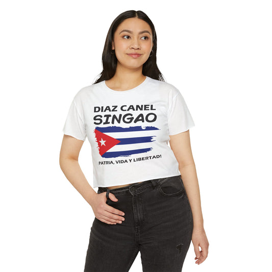 Díaz Canel Singao Patriótico Crop Top