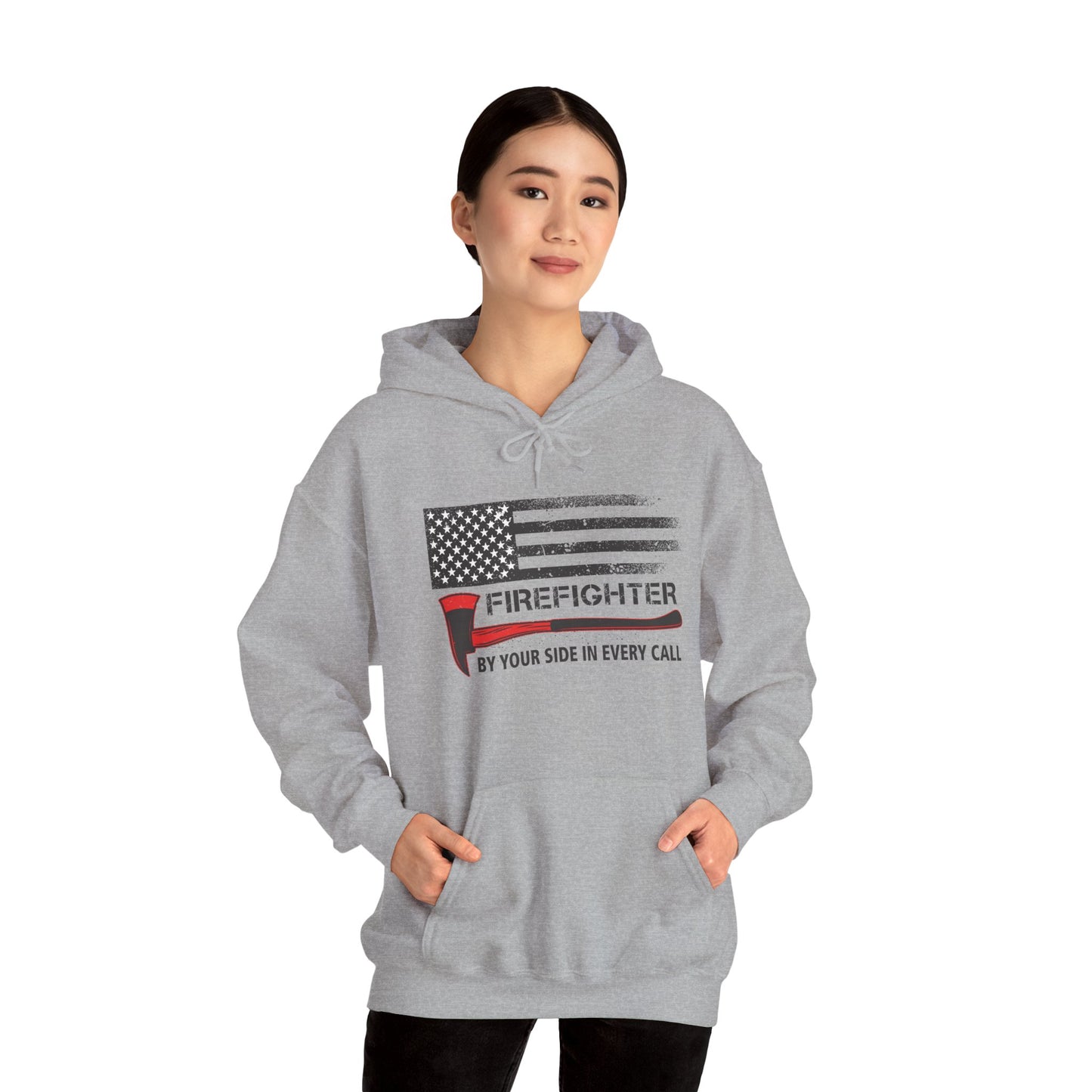 Firefighter Pride Hoodie – By Your Side in Every Call