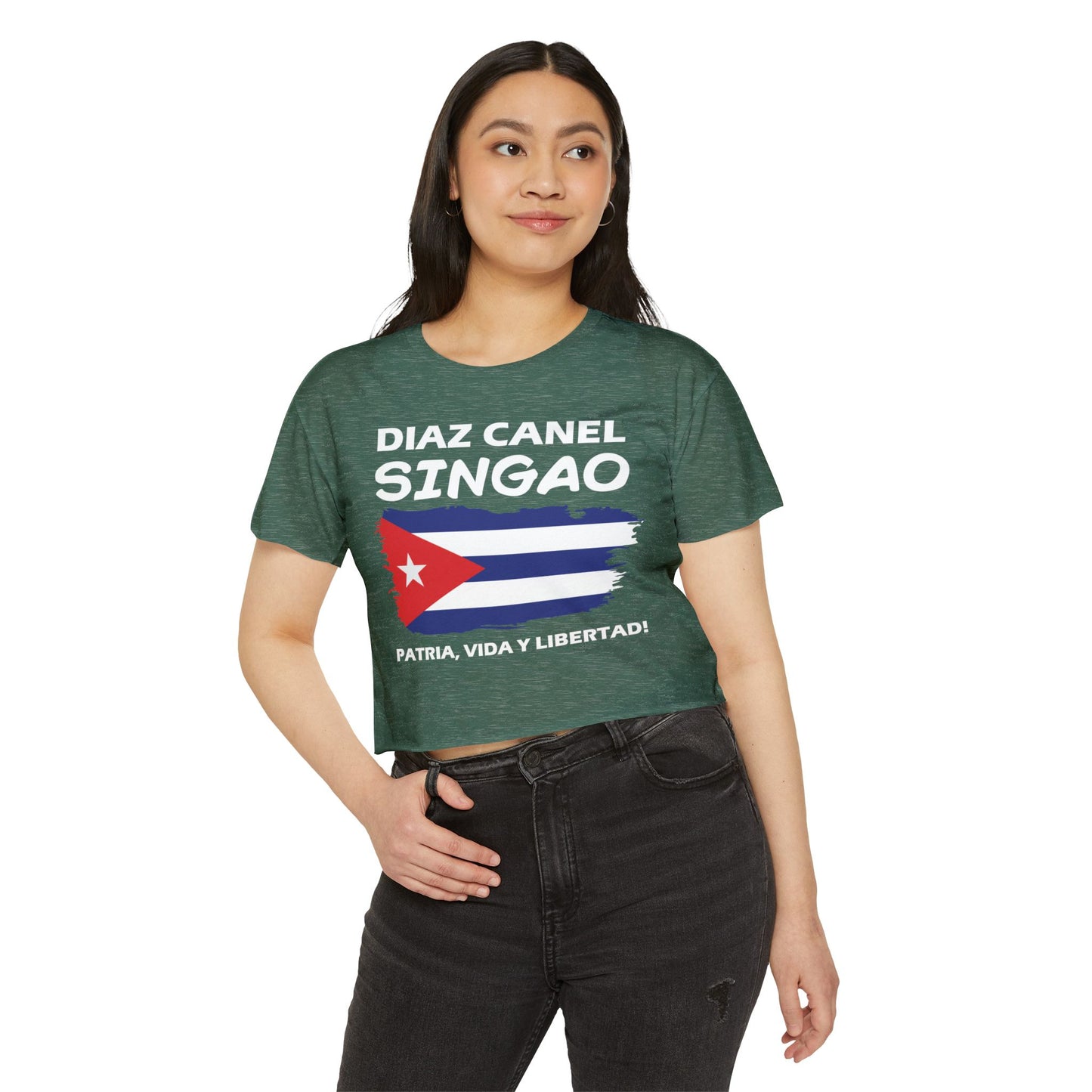 Díaz Canel Singao Patriótico Crop Top