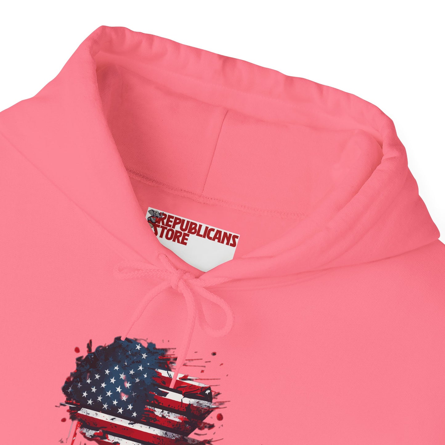 I Love America Heart Flag Unisex Hoodie Sweatshirt