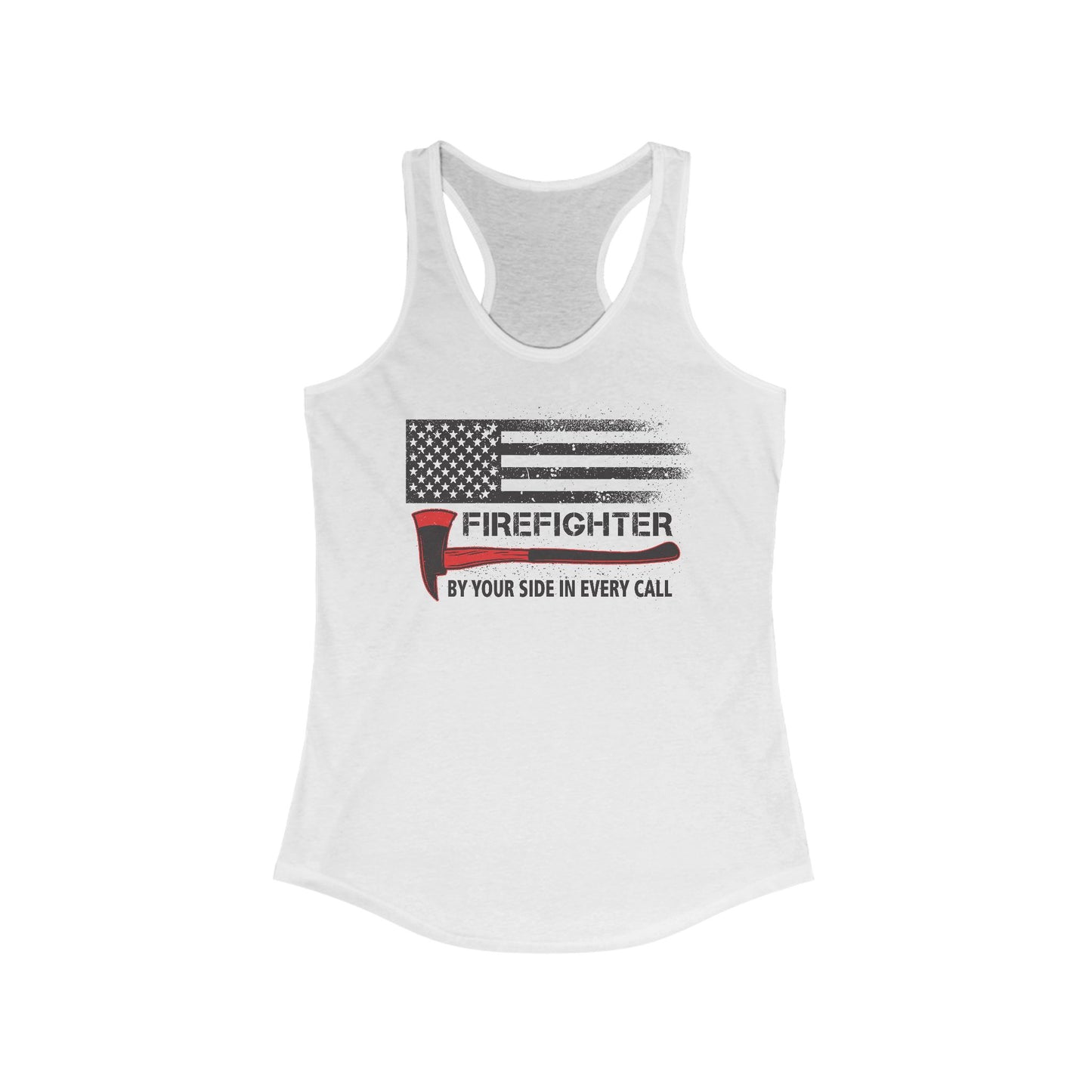 Firefighter Pride Racerback Tank – By Your Side in Every Call