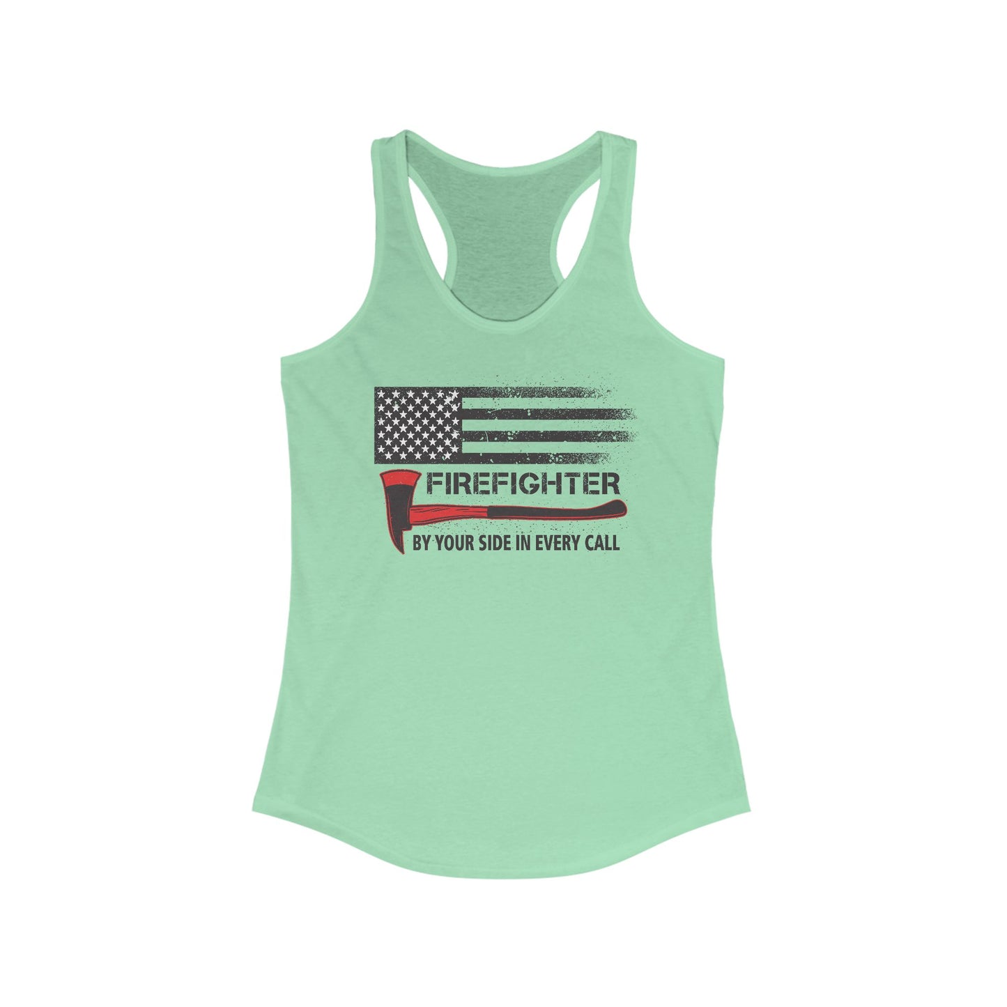 Firefighter Pride Racerback Tank – By Your Side in Every Call