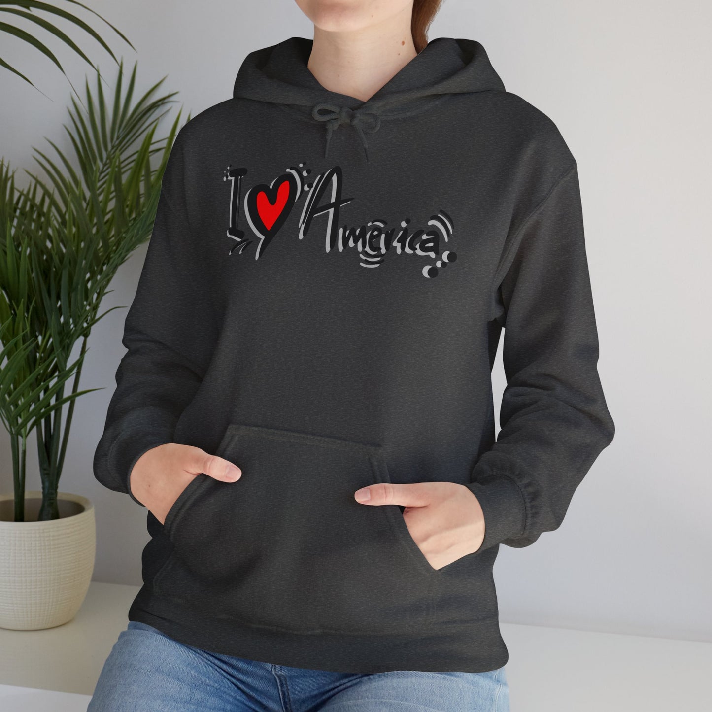 I Love America Unisex Hoodie Sweatshirt