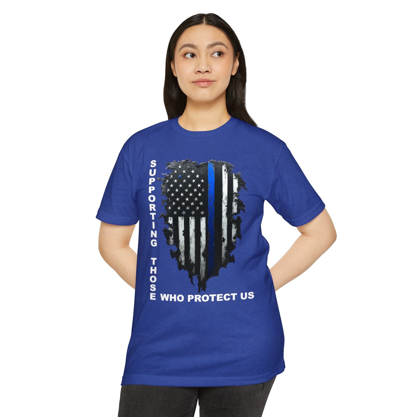 Supporting Those Who Protect Us Patriotic T-Shirt