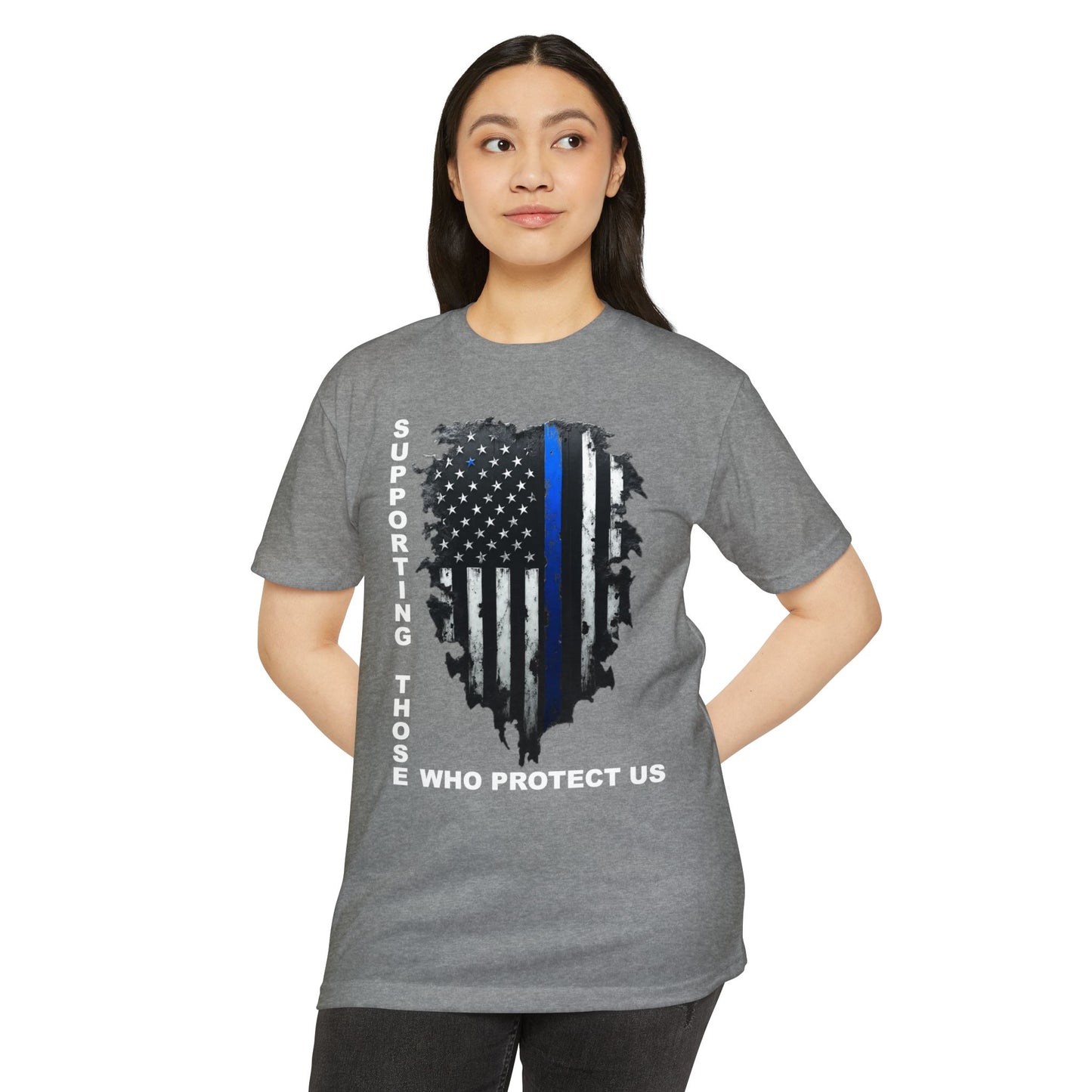 Supporting Those Who Protect Us Patriotic T-Shirt