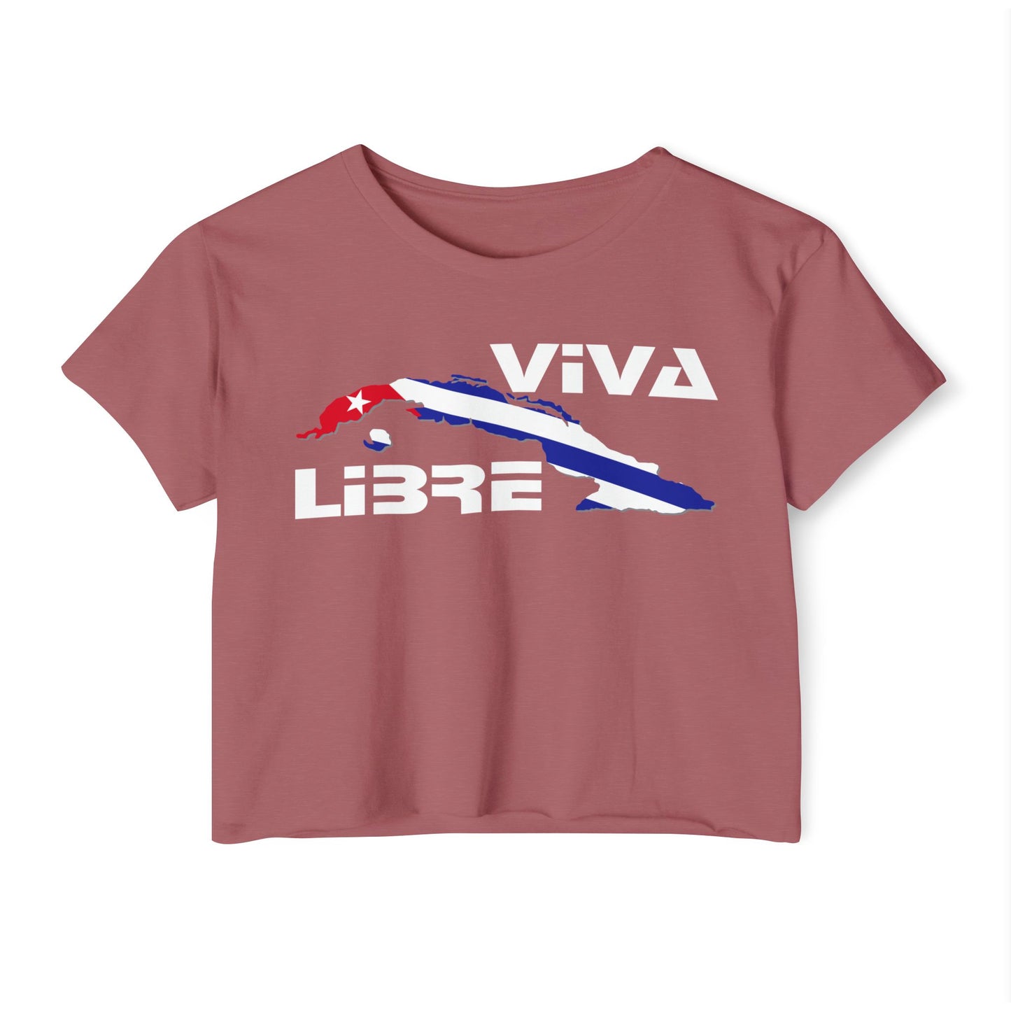 Viva Cuba Libre Patriótico Crop Top