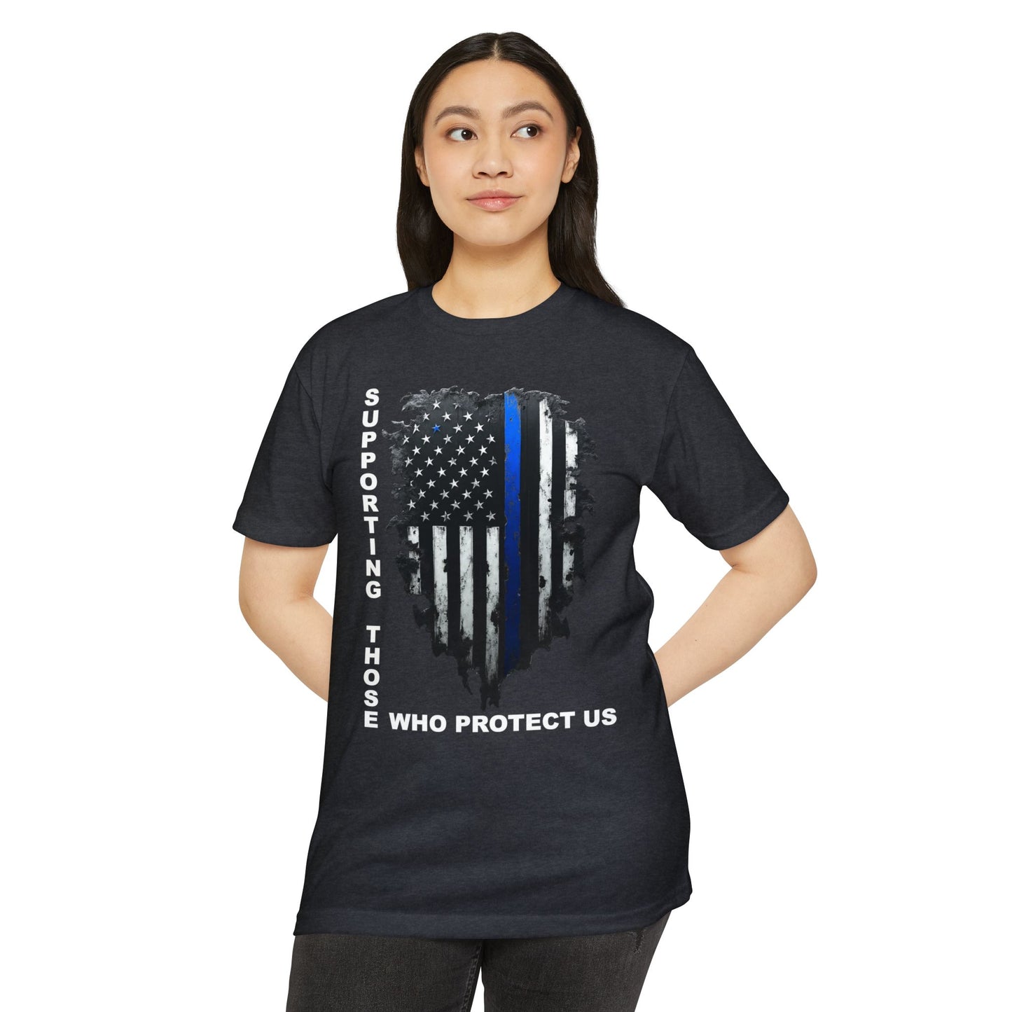 Supporting Those Who Protect Us Patriotic T-Shirt