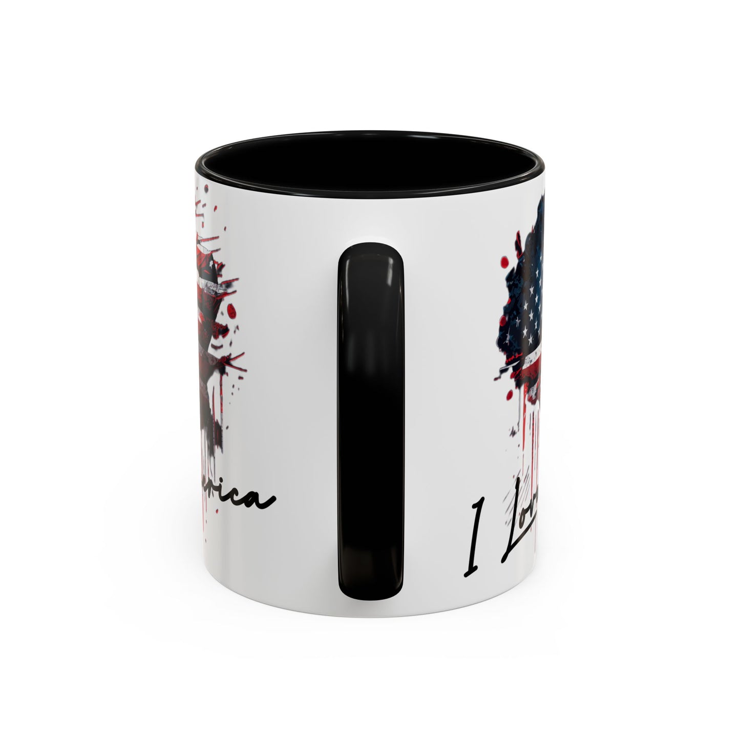 I Love America Heart Flag Coffee Mug