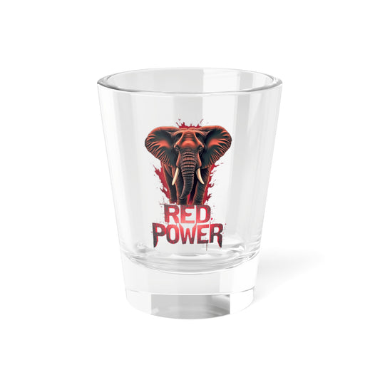 Red Power Patriotic Elephant Shot Glass