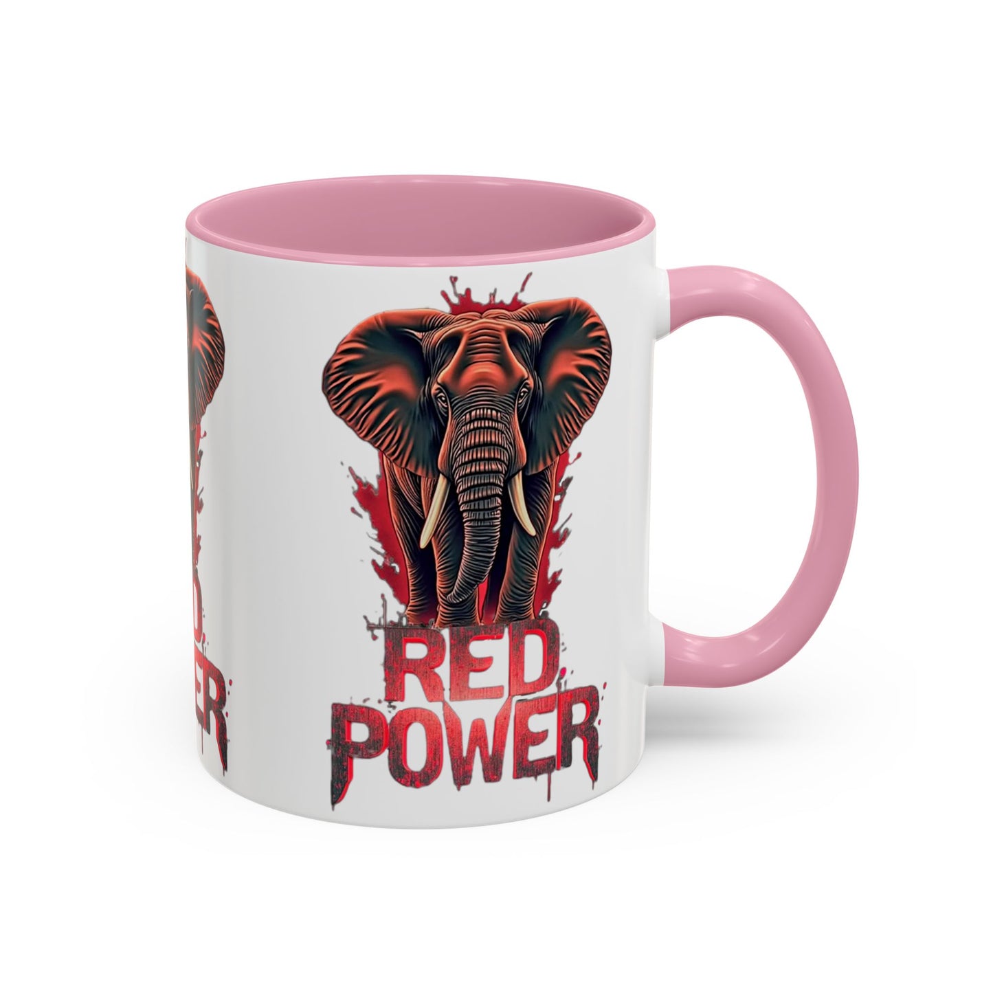Red Power Patriotic Elephant Coffee Mug