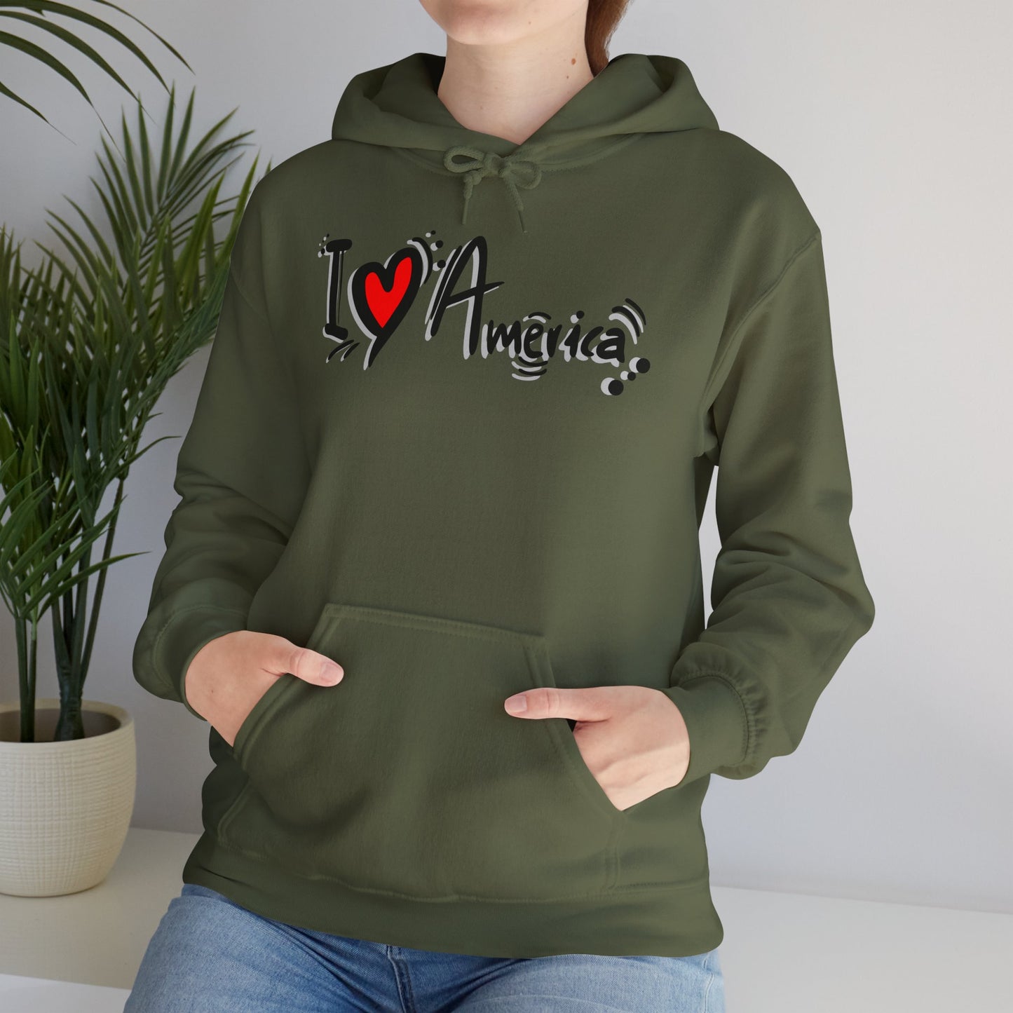 I Love America Unisex Hoodie Sweatshirt