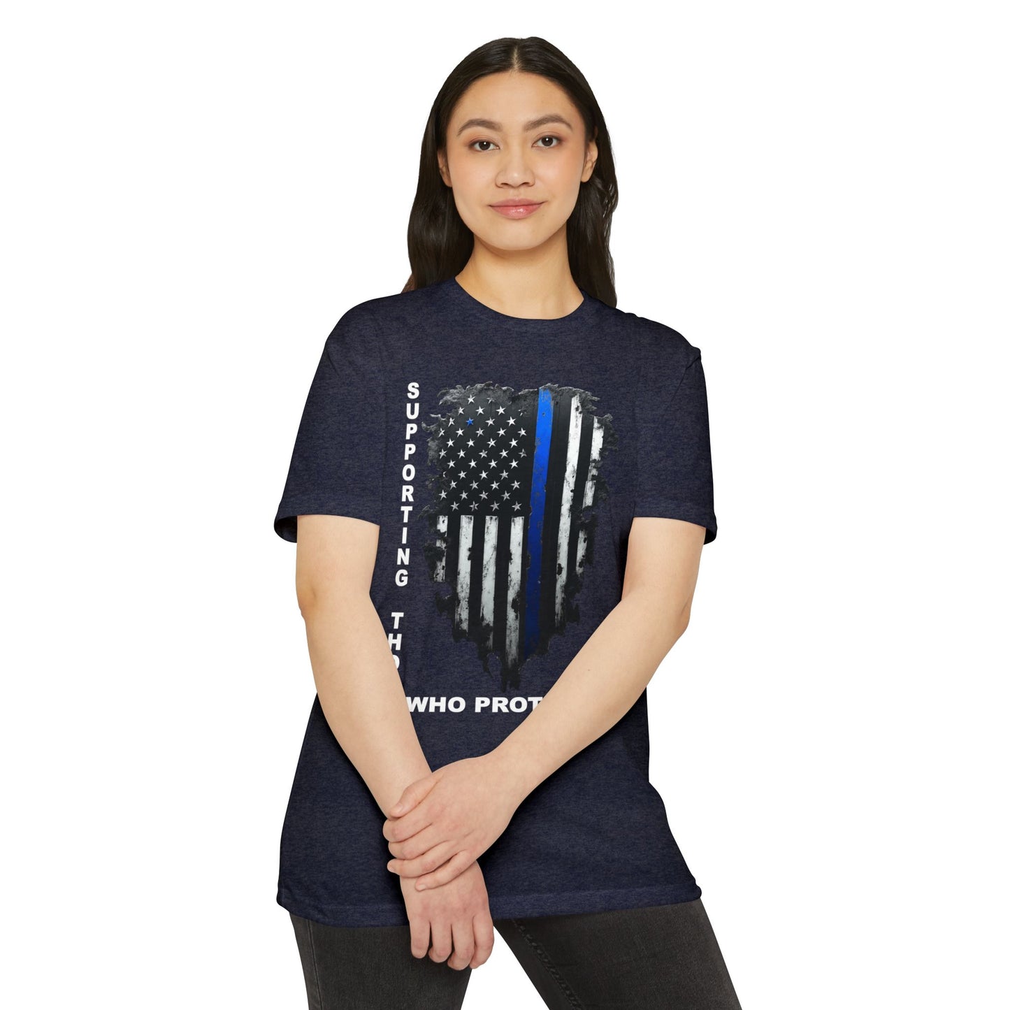 Supporting Those Who Protect Us Patriotic T-Shirt