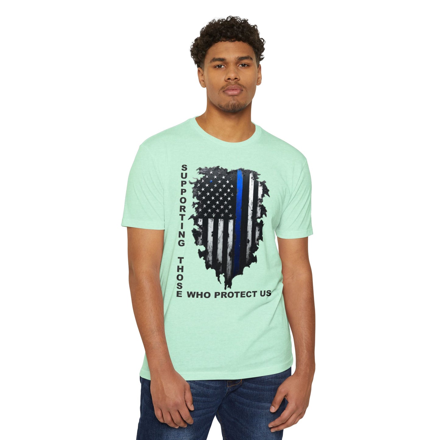 Supporting Those Who Protect Us Patriotic T-Shirt