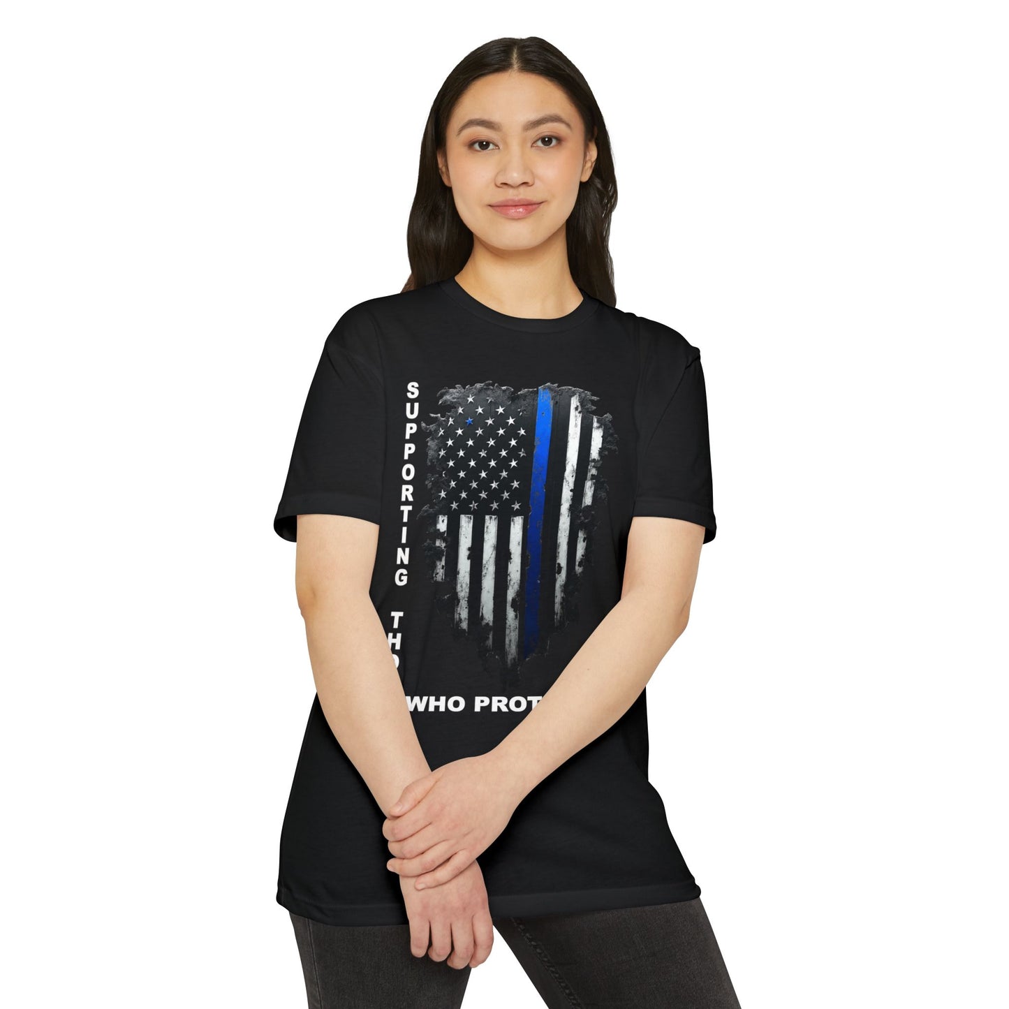 Supporting Those Who Protect Us Patriotic T-Shirt