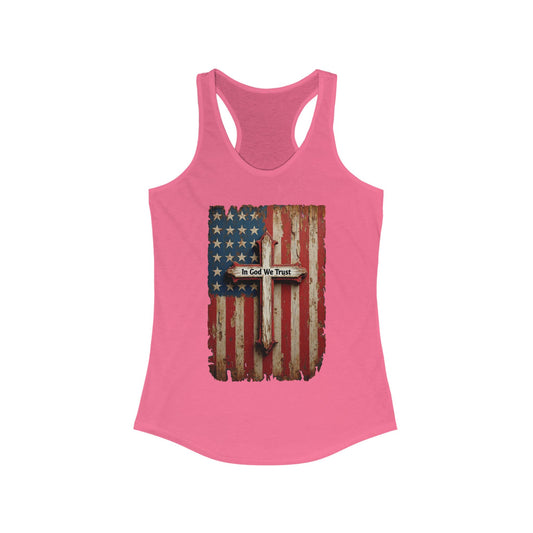 In God We Trust Patriotic Racerback Tank