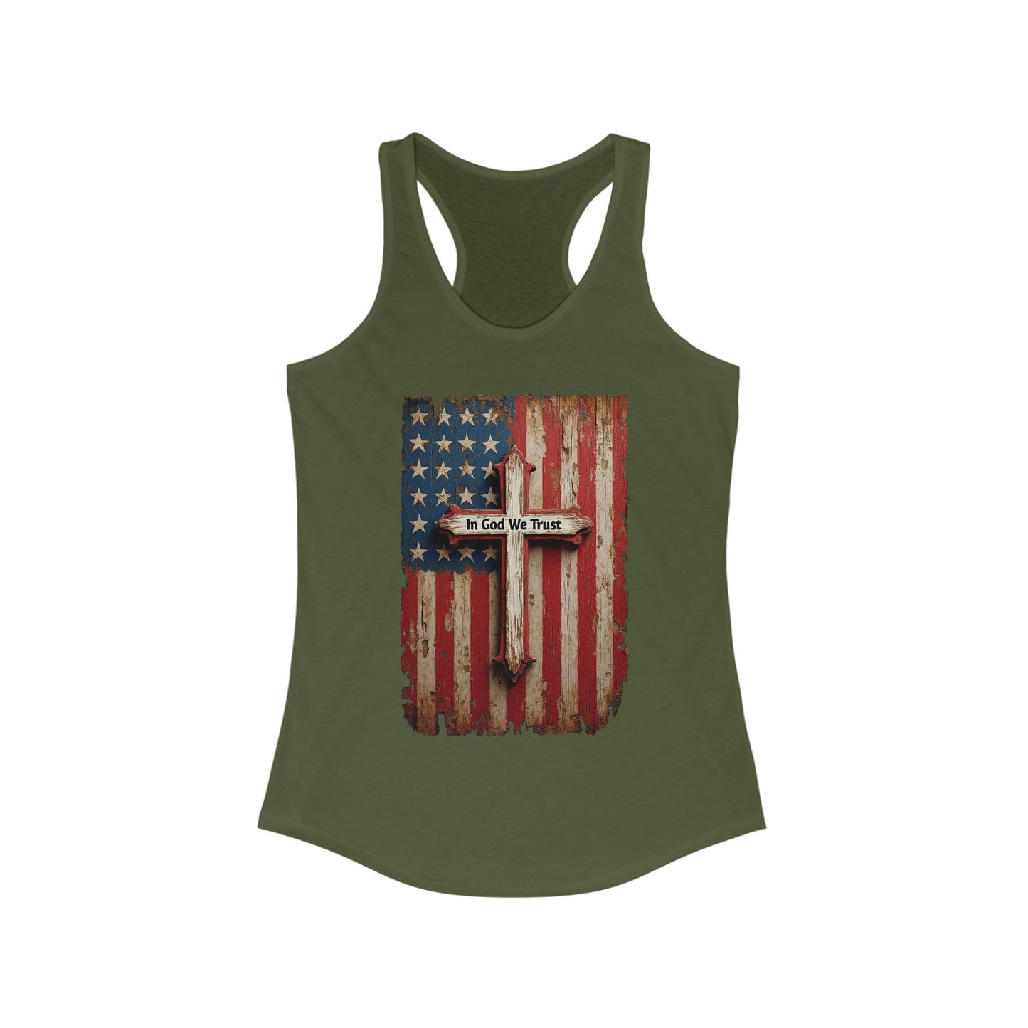 In God We Trust Patriotic Racerback Tank