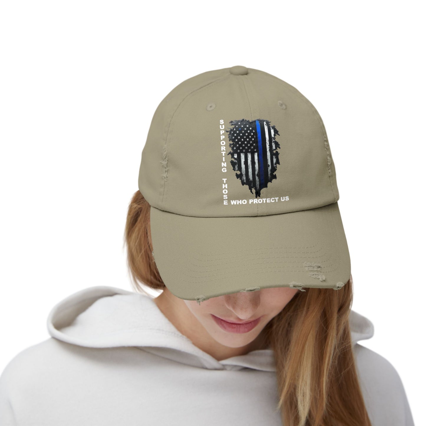 Supporting Those Who Protect Us Patriotic Printed Hat