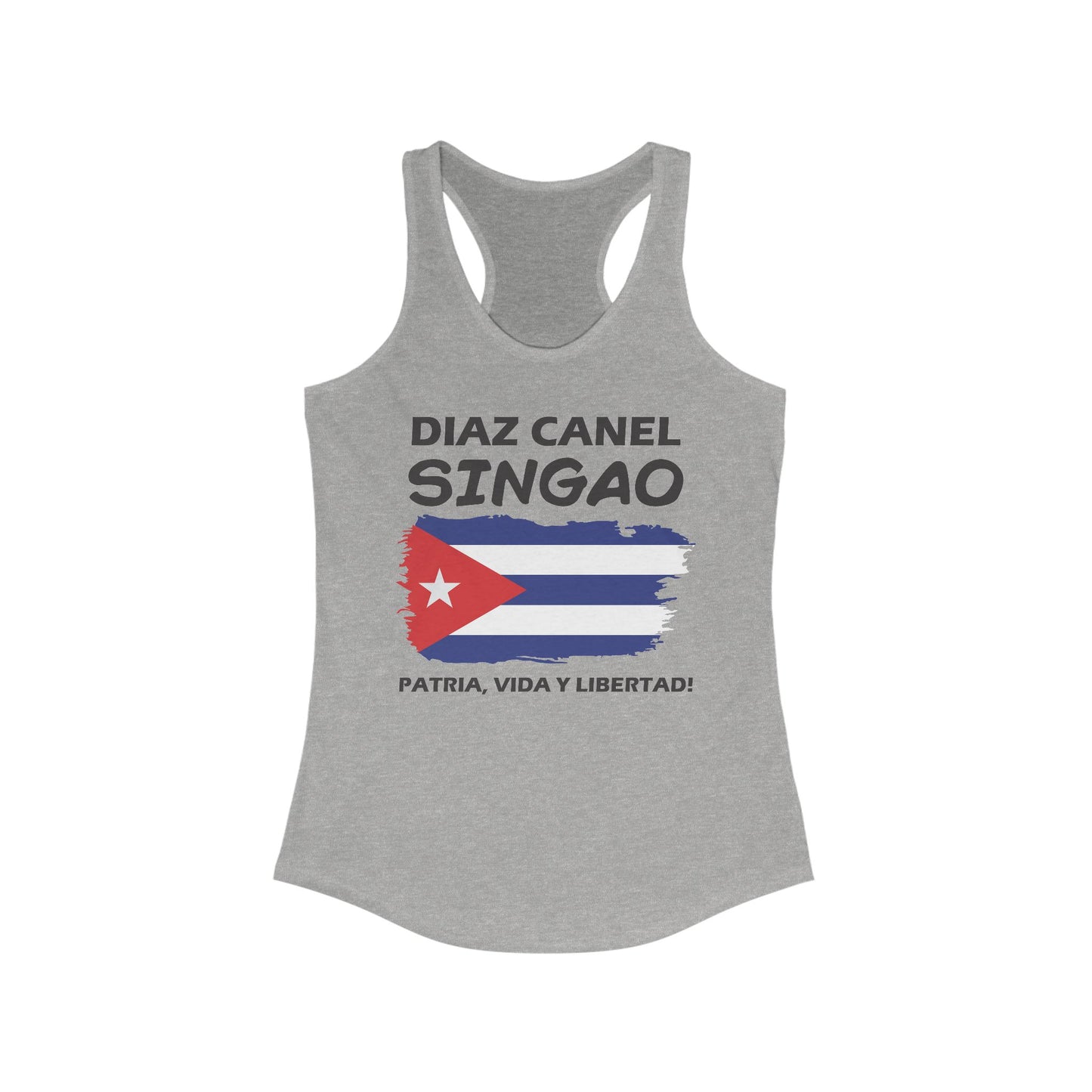 Díaz Canel Singao Patriótico Racerback Tank