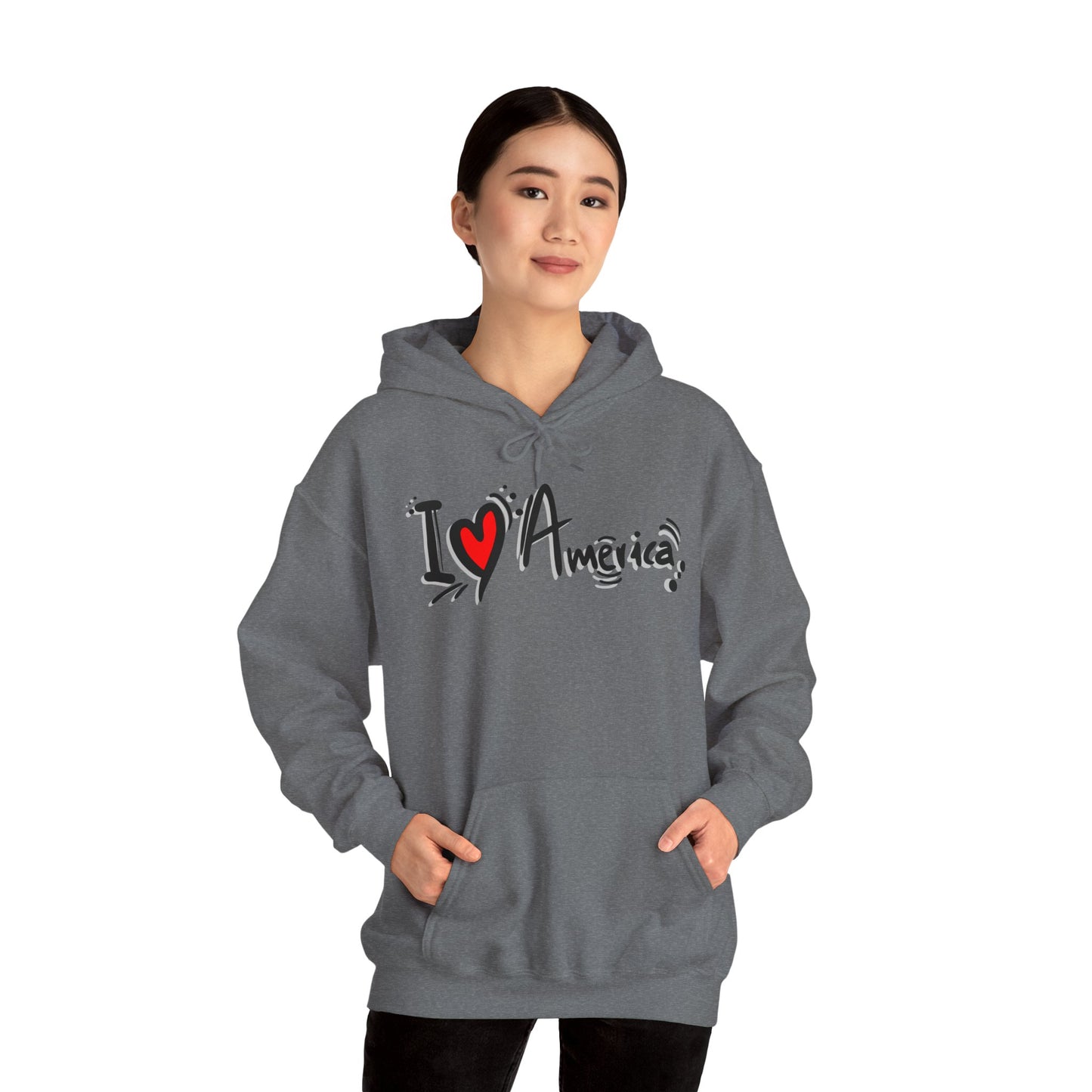 I Love America Unisex Hoodie Sweatshirt