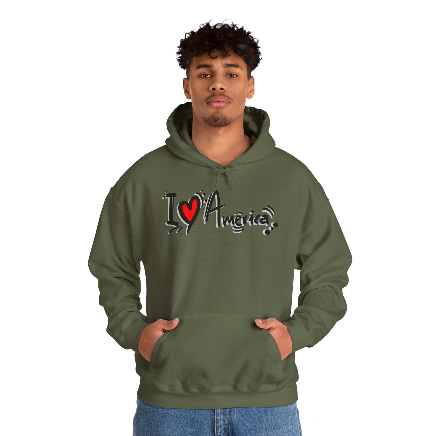 I Love America Unisex Hoodie Sweatshirt