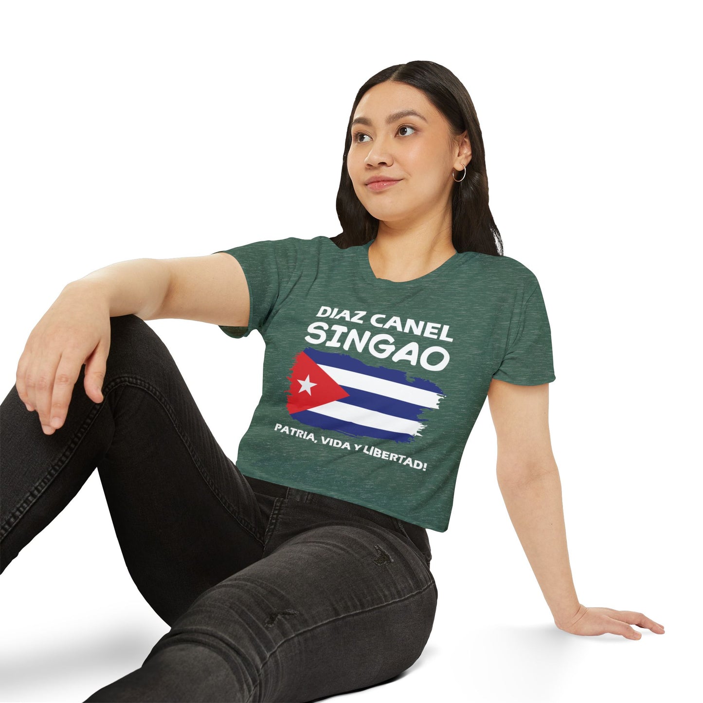 Díaz Canel Singao Patriótico Crop Top