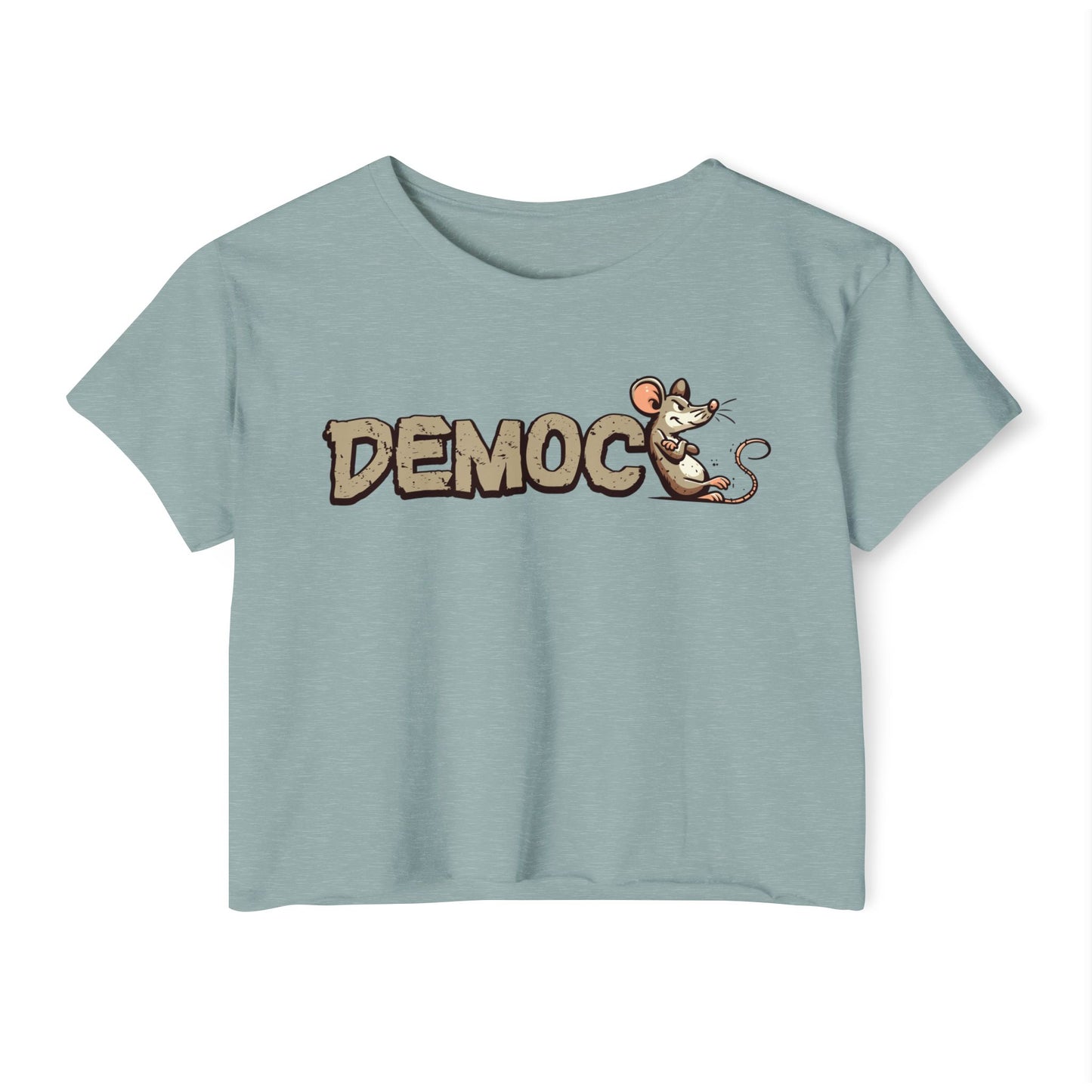 Democ-Rat Funny Political Crop Top
