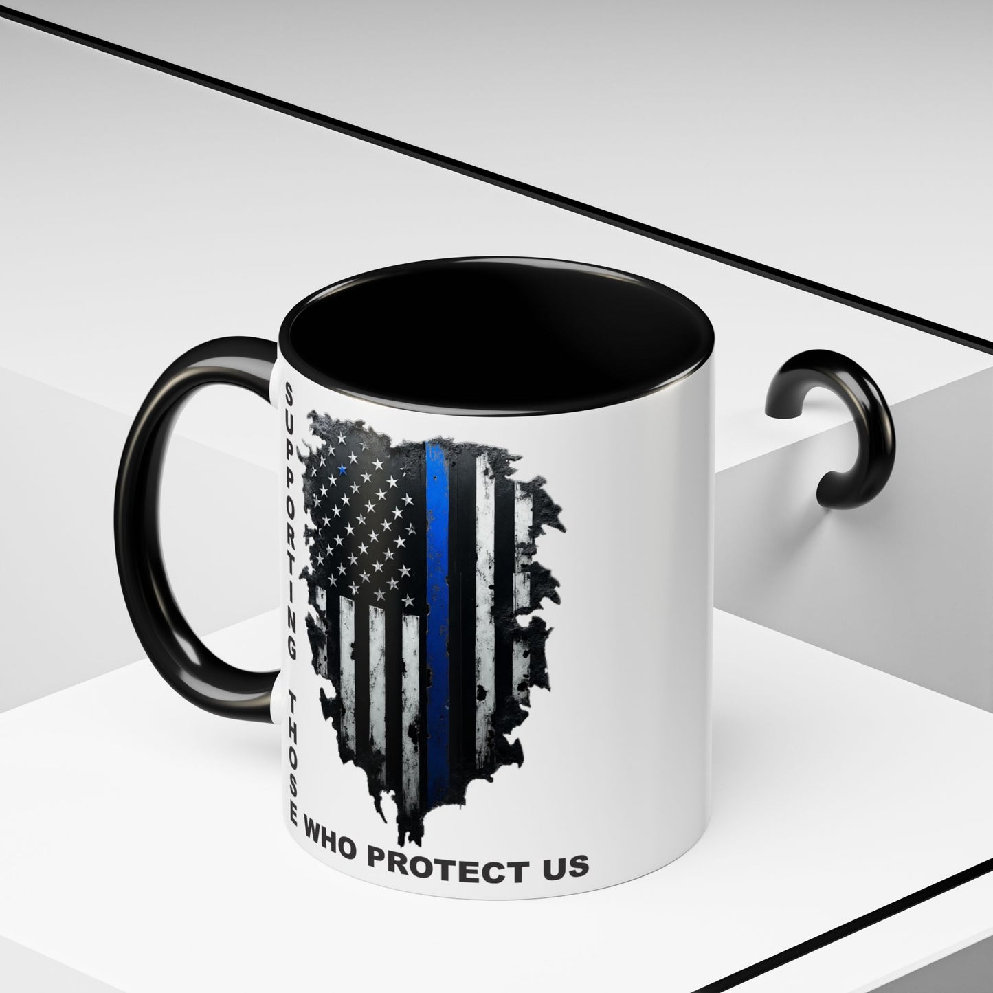 Supporting Those Who Protect Us Patriotic Coffee Mug