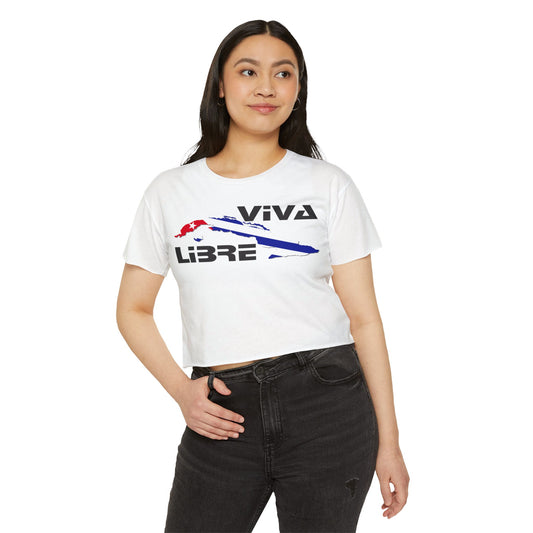 Viva Cuba Libre Patriótico Crop Top