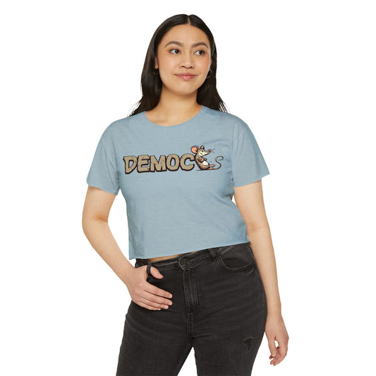 Democ-Rat Funny Political Crop Top