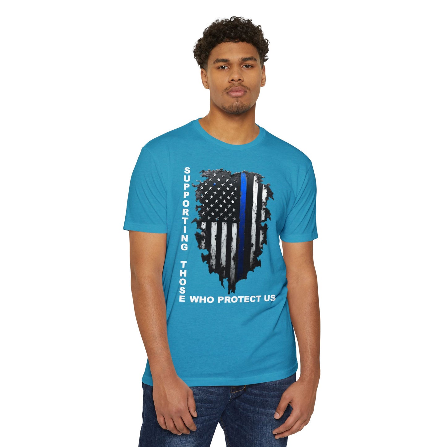 Supporting Those Who Protect Us Patriotic T-Shirt