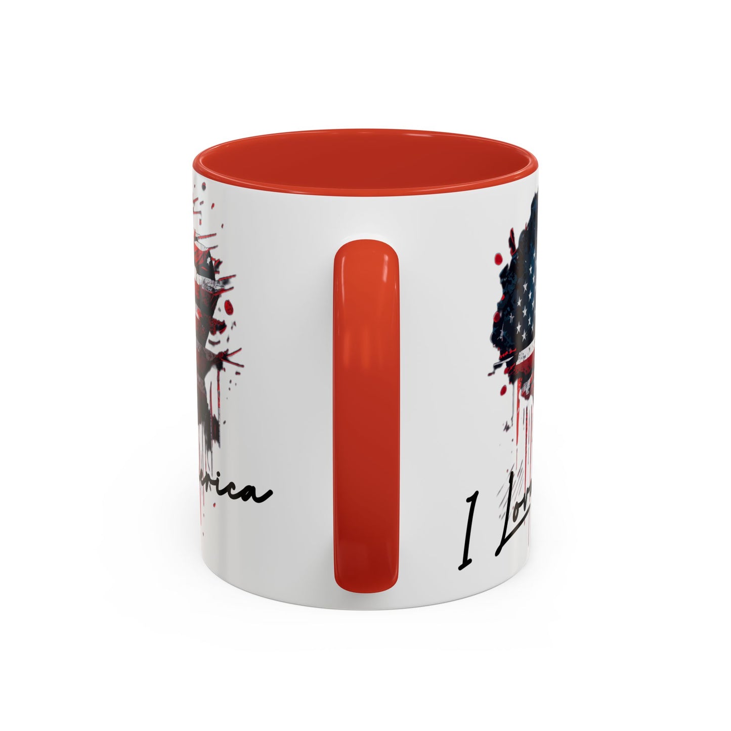 I Love America Heart Flag Coffee Mug