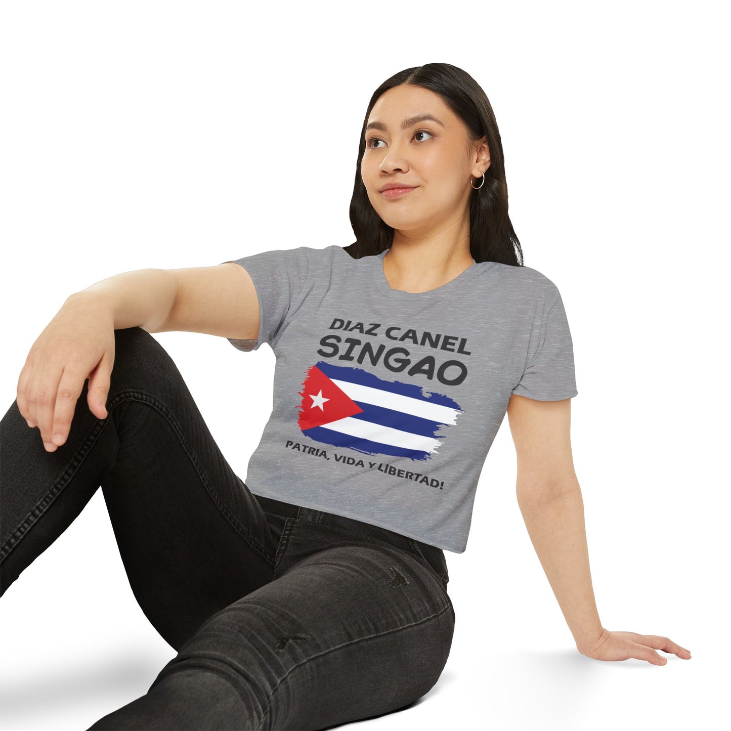 Díaz Canel Singao Patriótico Crop Top