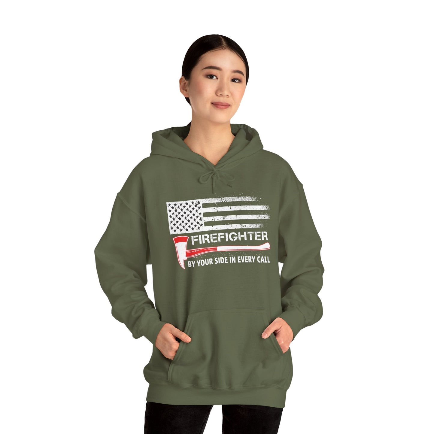 Firefighter Pride Hoodie – By Your Side in Every Call