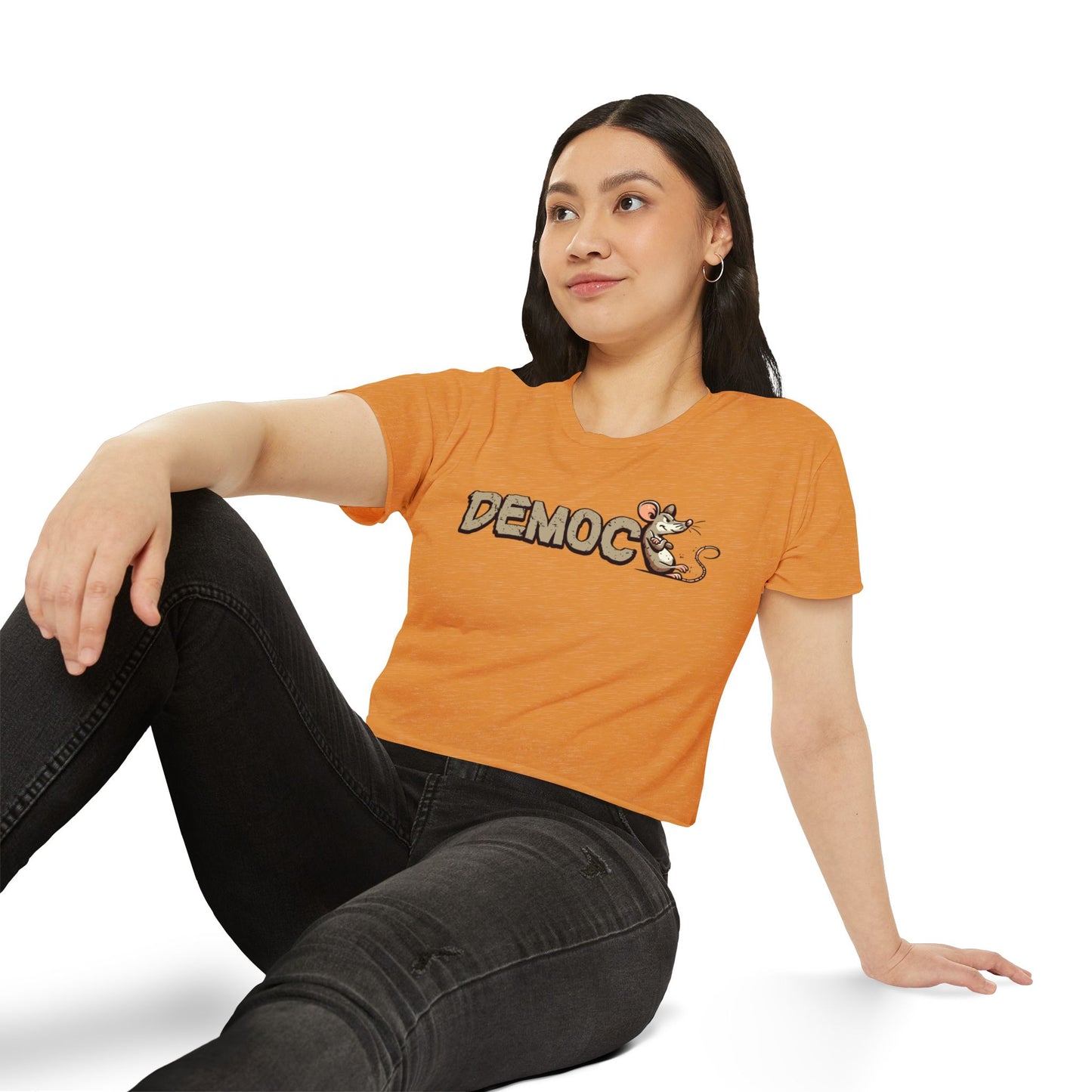 Democ-Rat Funny Political Crop Top