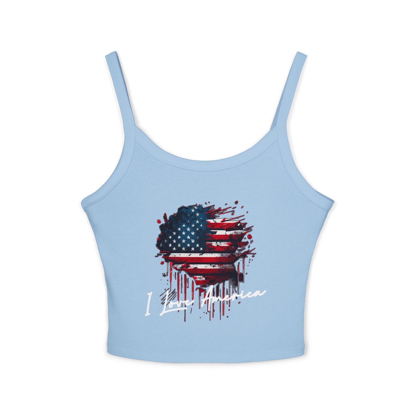I Love America Heart Flag Tank Top