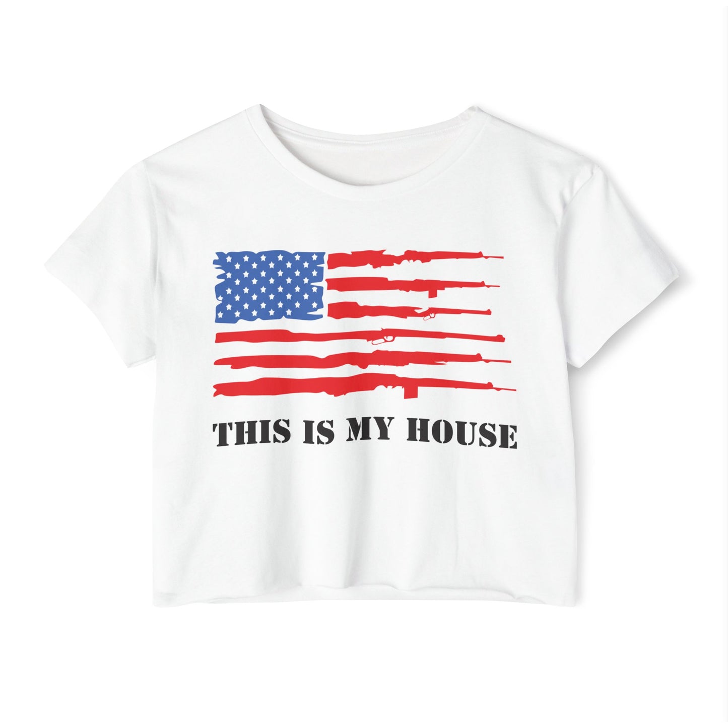 This Is My House Patriotic Crop Top