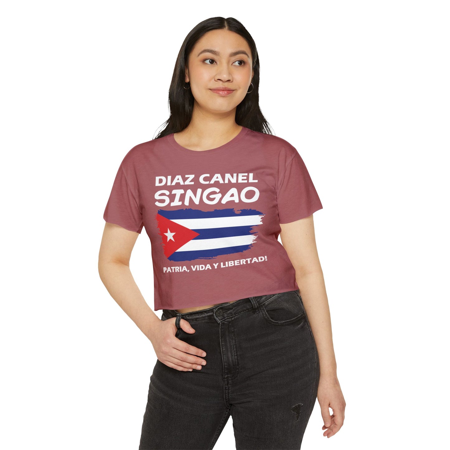 Díaz Canel Singao Patriótico Crop Top